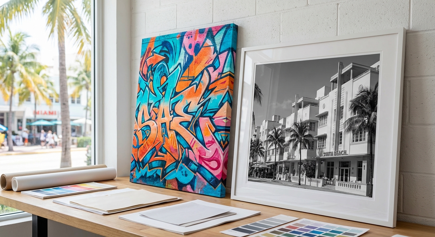 Should Miami Artists Print on Canvas or Fine Art Paper?