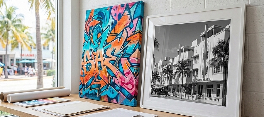 Should Miami Artists Print on Canvas or Fine Art Paper?
