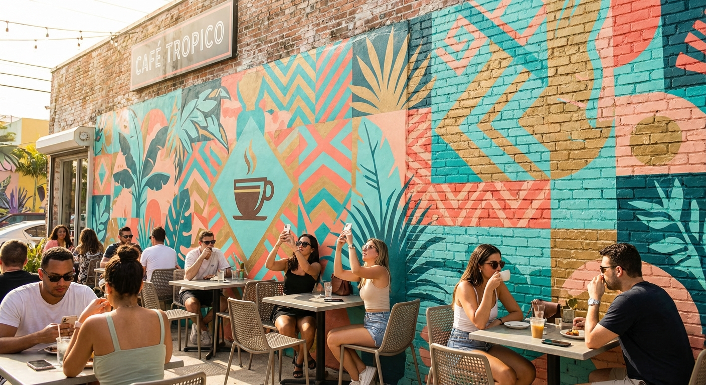 Miami business wall mural making a lasting impression and attracting customers