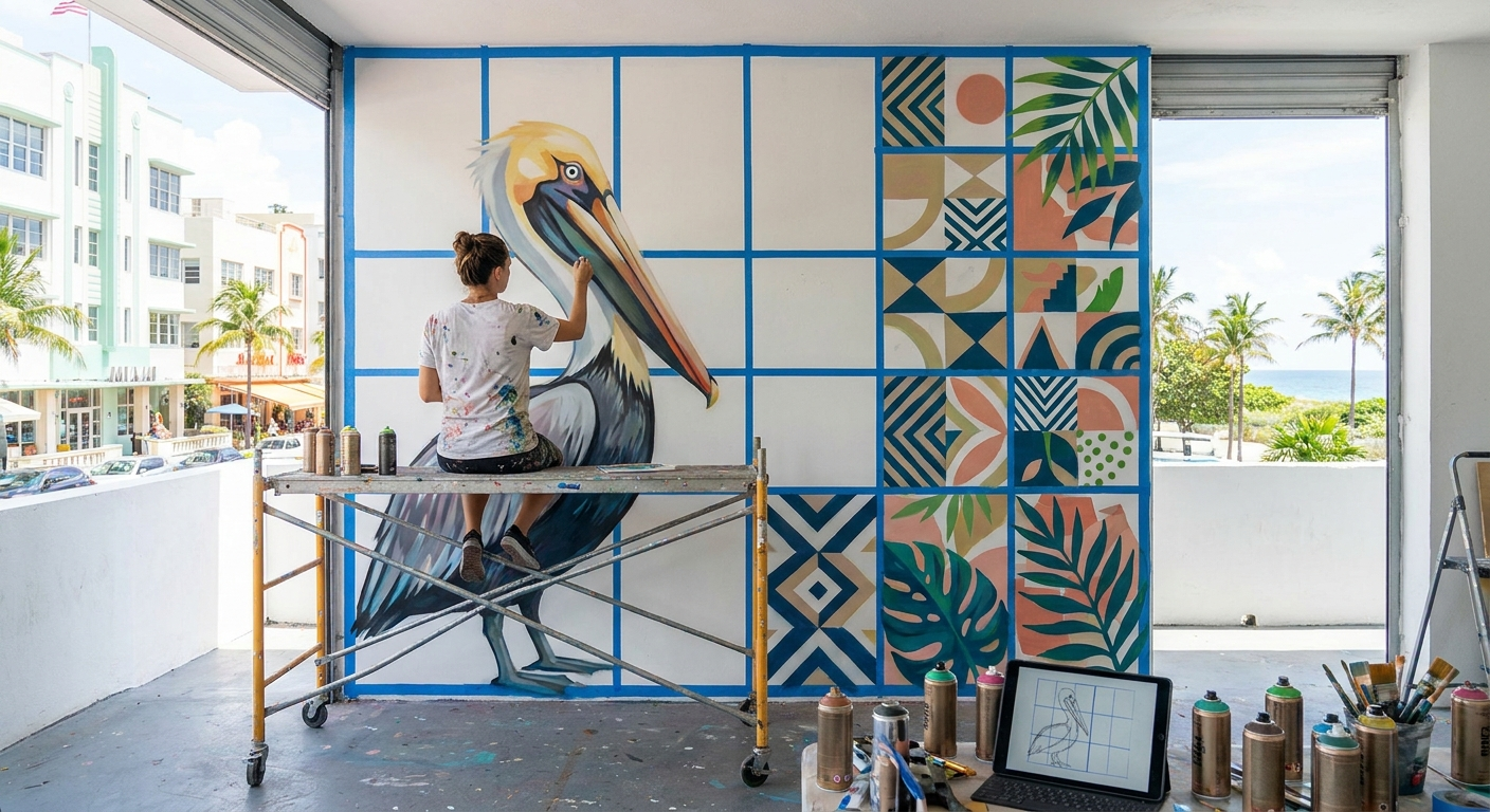 Visual example of the 2 3 Rule in art composition and how artists use it in their work